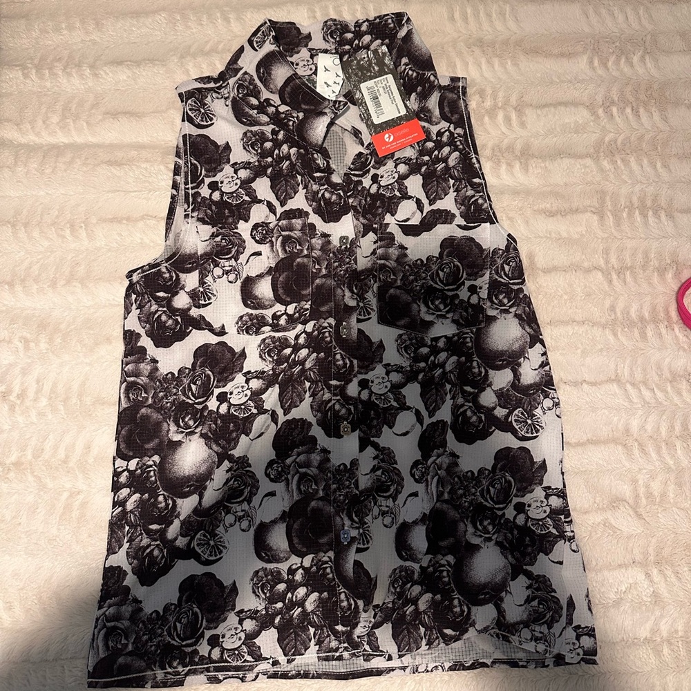 NWT Oiselle Benjamina button up tank size 2